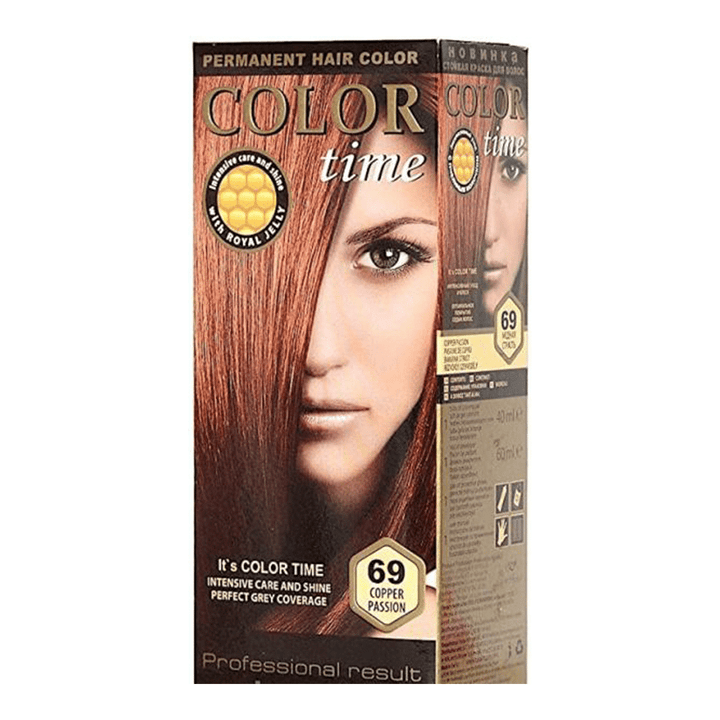 Color Time Μονιμη Βαφη Μαλλιων Gel Nο69- Copper Passion