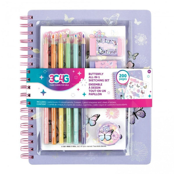 Make It Real 3C4G Butterfly All-In-1 Sketching Set