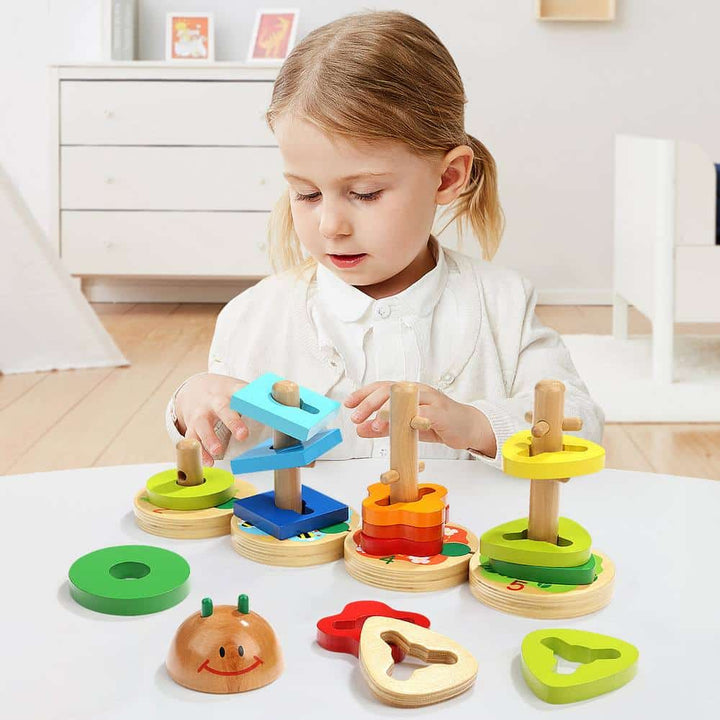 Top Bright Caterpillar Stacking Set