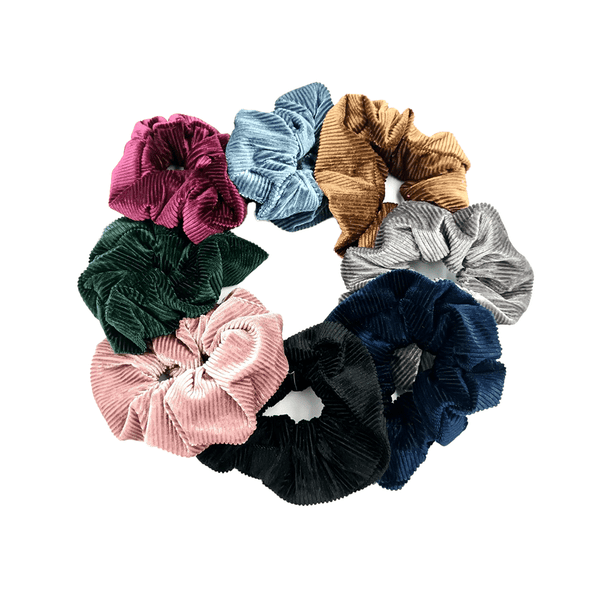 Scrunchie Μαλλιων Ριγωτο Διαφορα Χρωματα