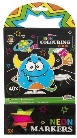 Βιβλιο Ζωγραφικης Neon Colouring Book- Neon Markers Monsters