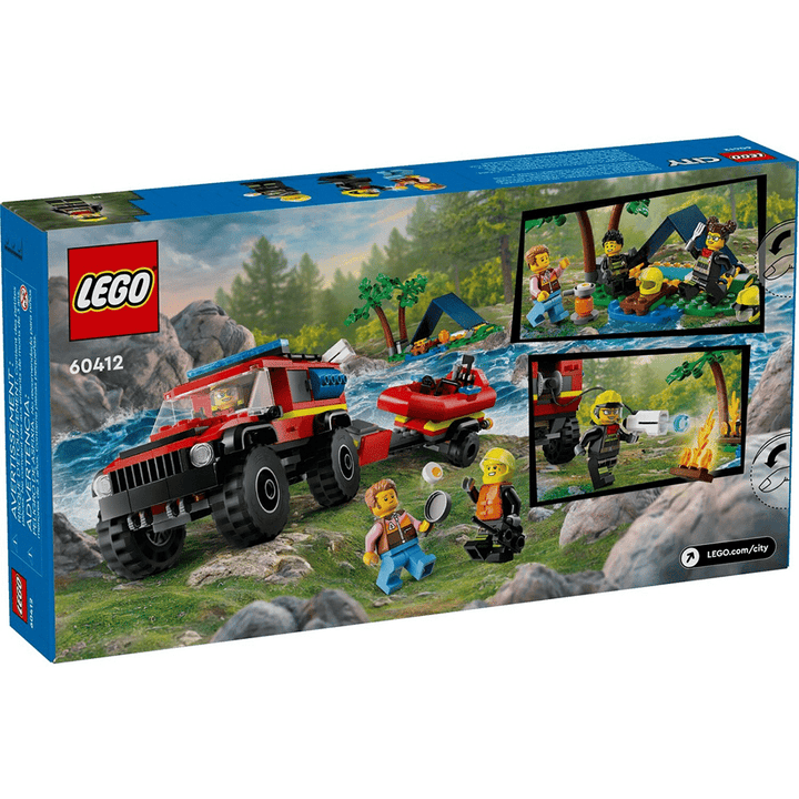 60412 Lego City 4X4 Fire Truck With Rescue Boat