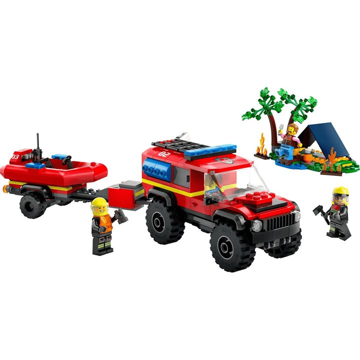 60412 Lego City 4X4 Fire Truck With Rescue Boat