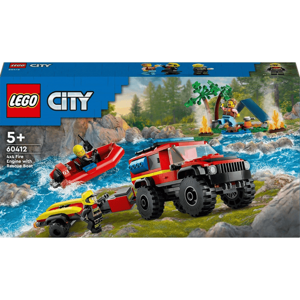 60412 Lego City 4X4 Fire Truck With Rescue Boat