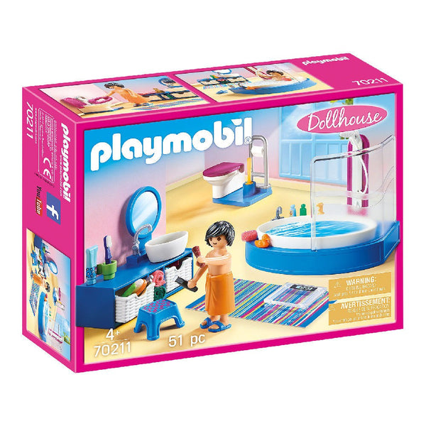 70211 Playmobil Dollhouse Πολυτελές Λουτρό Με Μπανιέρα