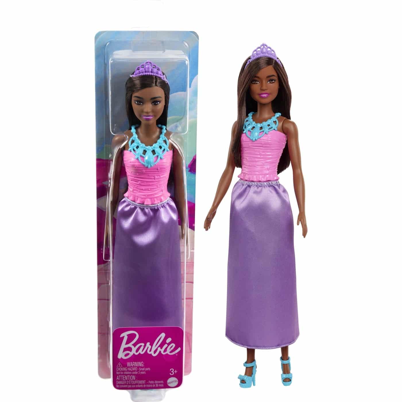 Mattel Barbie Πριγκιπικό Φόρεμα Μωβ Φούστα