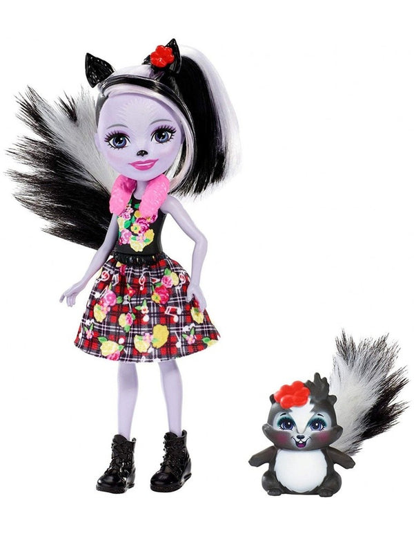 Mattel Enchantimals Κουκλα &Amp; Ζωακι Sage Skunk &Amp; Caper