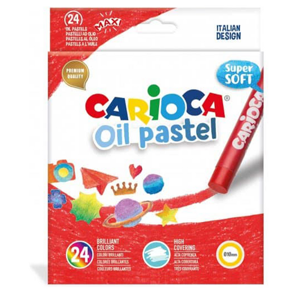 Carioca Oil Pastel Λαδοπαστέλ 10 mm 24 Χρώματα