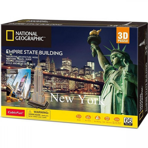 Cubic Fun 3D Puzzle Empire State Building National Geographic