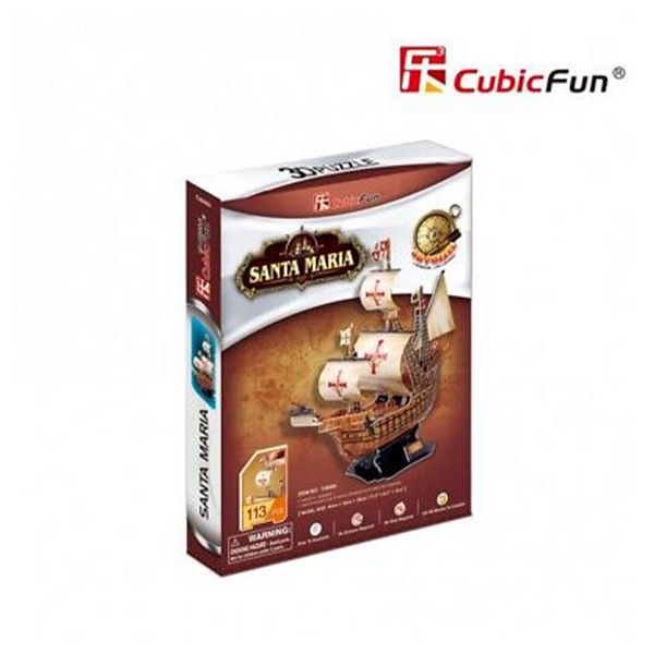 Cubic Fun 3D Puzzle Santa Maria Schooner