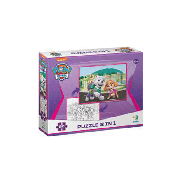 Dodo Paw Patrol Coloring Puzzle 2 In 1 Skye And Everest 60Pcs