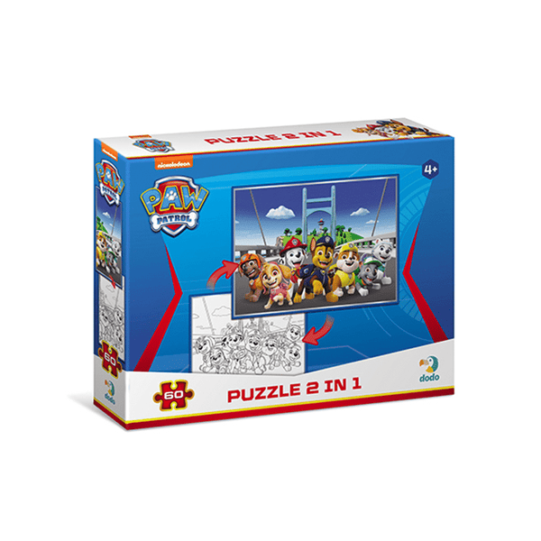 Dodo Paw Patrol Coloring Puzzle 2 In 1 32Χ23Εκ 60Pcs