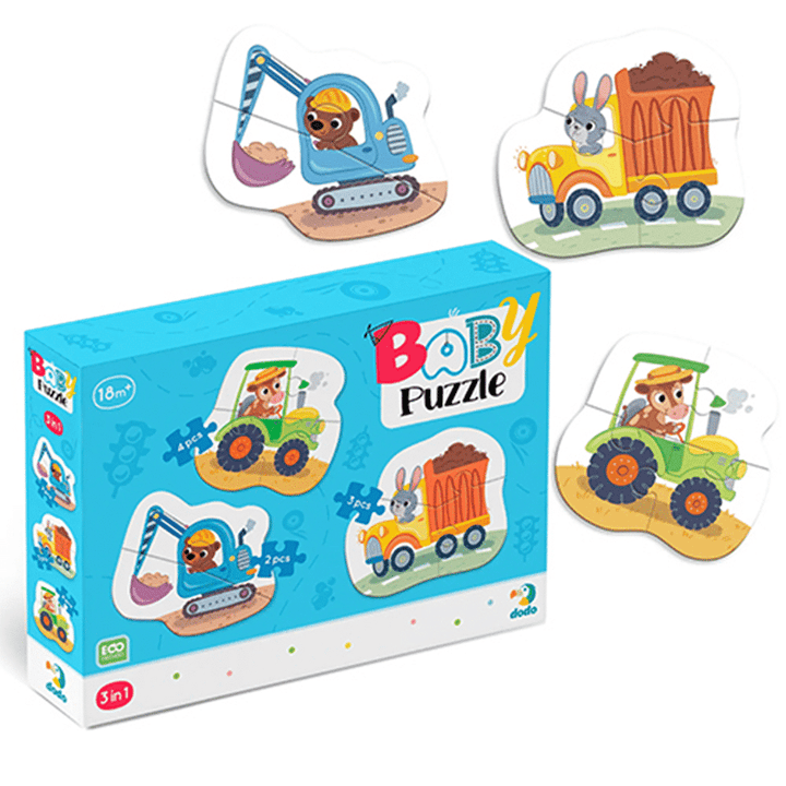 Dodo Puzzle 3 In 1 Transport– Μεσα Μεταφορας 2/3/4Pcs