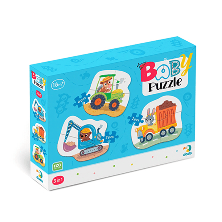 Dodo Puzzle 3 In 1 Transport– Μεσα Μεταφορας 2/3/4Pcs