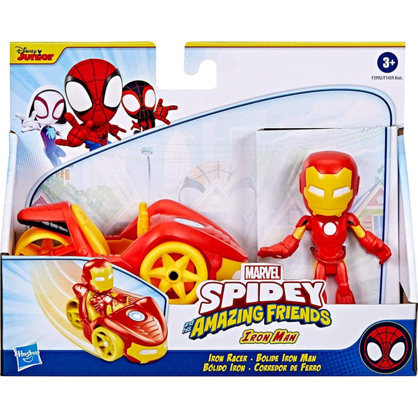 Hasbro Marvel Spidey Amazing Friends Iron Racer- Bolide Iron Man