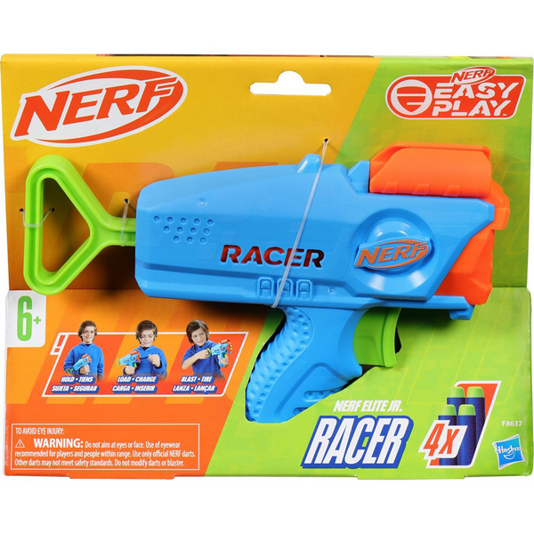 Όπλο Nerf Elite Junior Racer Easy-Play Dart Blaster της Hasbro 4 Elite Darts