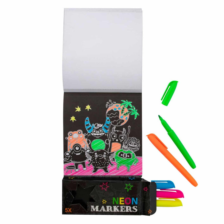 Βιβλιο Ζωγραφικης Neon Colouring Book- Neon Markers Monsters