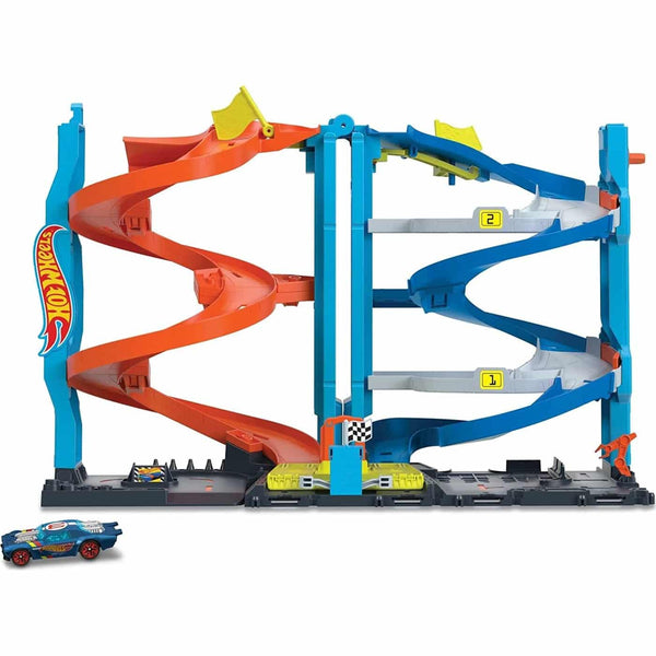 Mattel Hot Wheels City Track Set With 1 Car, 2-In-1 Πυργος Ταχυτητας 2 Σε 1