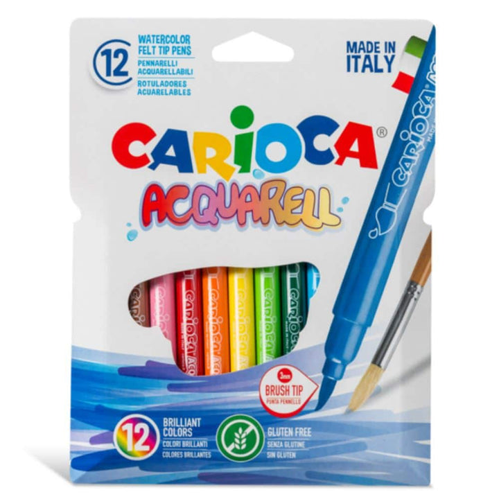 Carioca Μαρκαδοροι Acquarell Ακουαρελας 12 Χρωματα Brush 3Mm