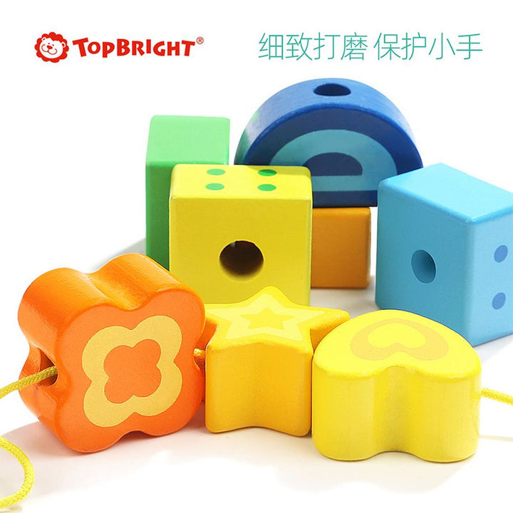 Top Bright Caterpillar Lacing Blocks