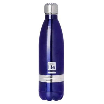 Ecolife Μεταλλικο Μπουκαλι Θερμος -Μωβ- 750Ml