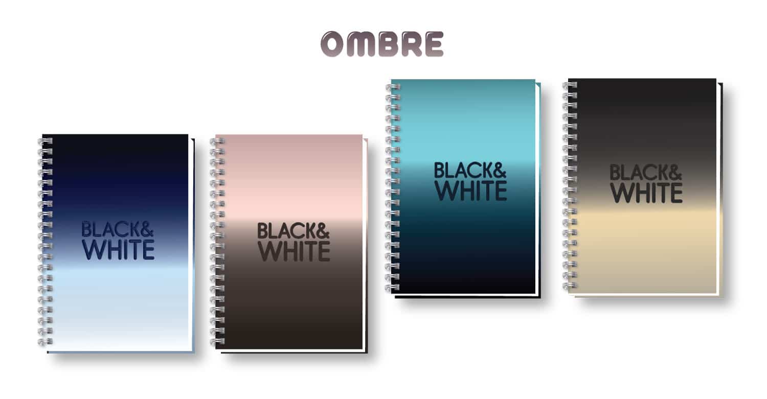 Black &Amp; White Τετραδιο Σπιραλ Ombre