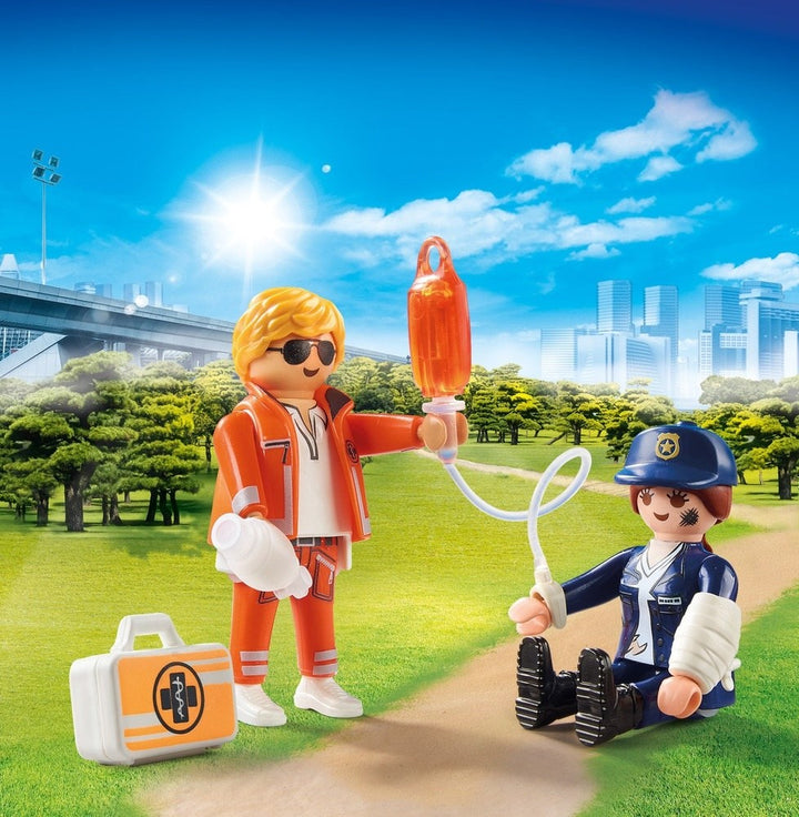 70823 Playmobil Duopack Διασωστης &Amp; Αστυνομικος