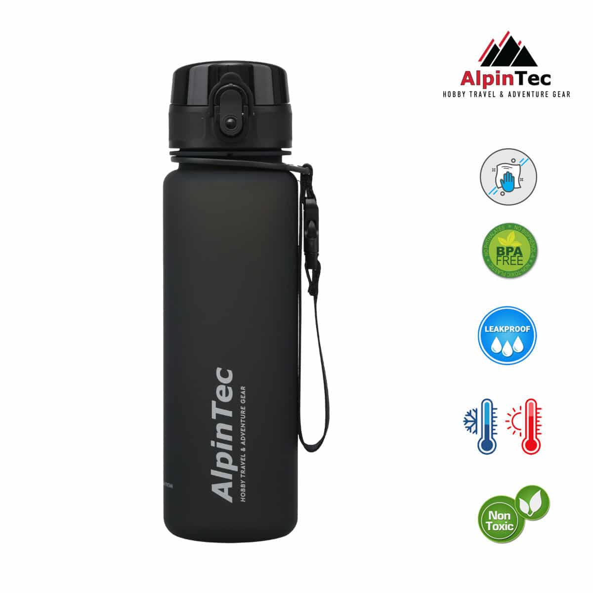 Alpintec Παγουρι Black 500Ml Bpa Free