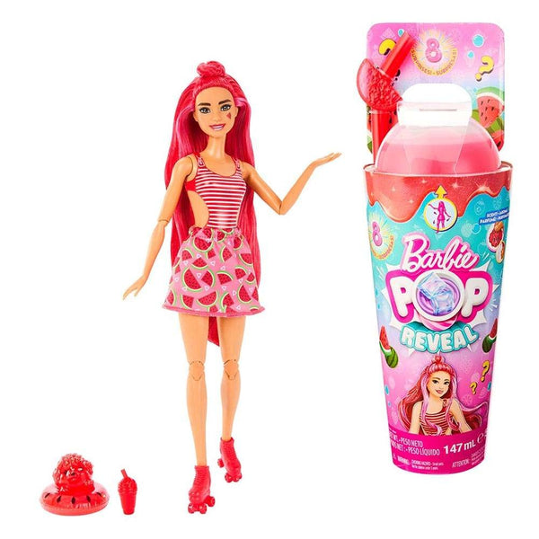 Mattel Barbie Pop Reveal Fruit Series Doll, Καρπούζι Με 8 Εκπλήξεις