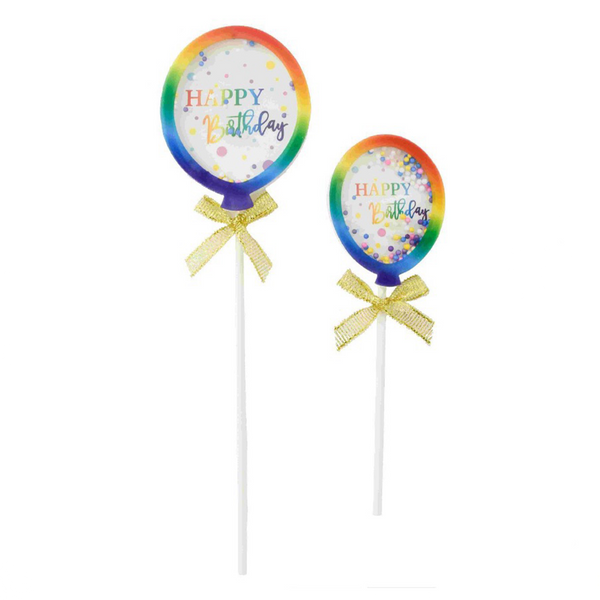 Cake Topper Happy Birthday Balloons 2 Τμχ