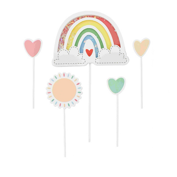 Cake Topper Rainbow 5 Τμχ