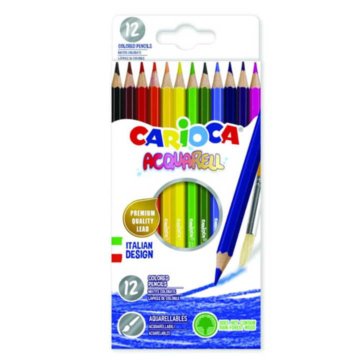 Carioca Acquarell Colored Pencils Ξυλομπογιές Ακουαρέλας 12Τμχ