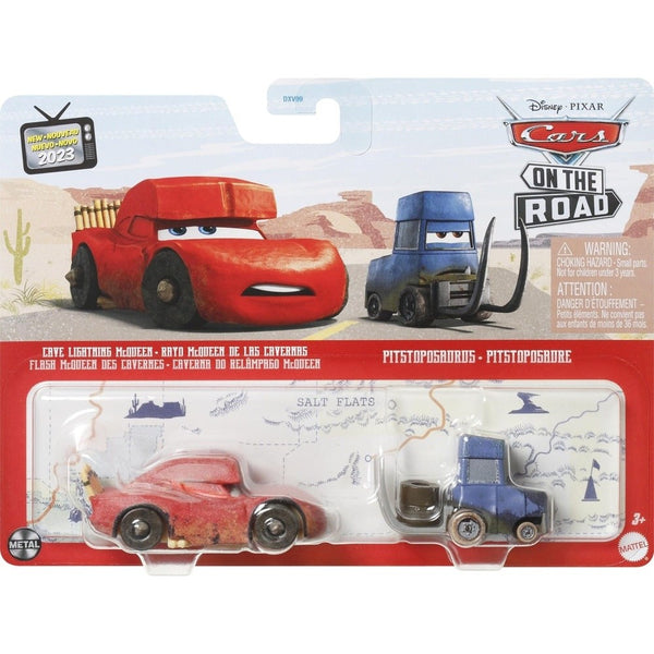 Mattel Cars Αυτοκινητακια - Σετ Των 2 Diecast Cave Mcqueen And Dino Pitty