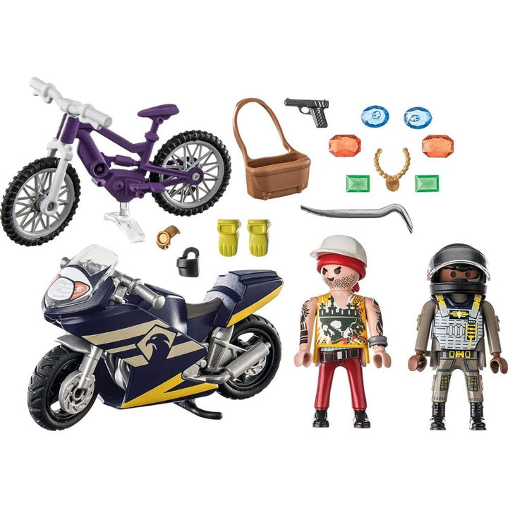 71255 Playmobil City Action Starter Pack Αστυνομικh Καταδiωξη Ληστή Κοσμημaτων