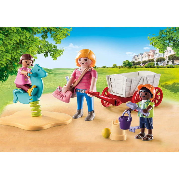 71258 Playmobil City Life Starter Pack Νηπιαγωγoς Με Παιδaκια Και Καροτσaκι