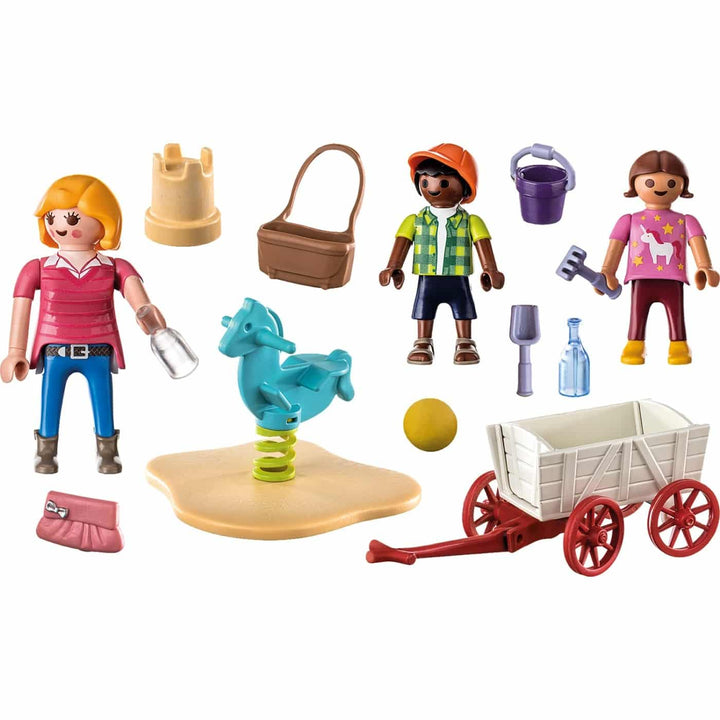 71258 Playmobil City Life Starter Pack Νηπιαγωγoς Με Παιδaκια Και Καροτσaκι