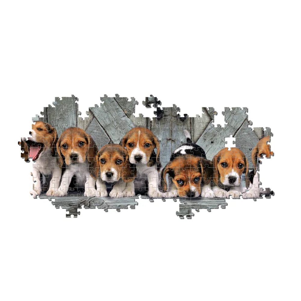 Clementoni Puzzle High Quality Panorama Σκυλάκια Beagles 1000Τμχ