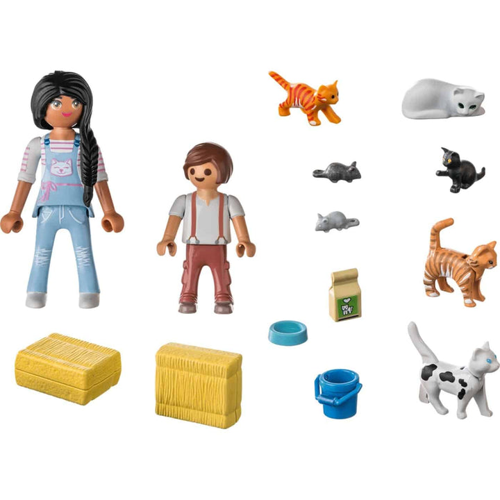 71309 Playmobil Country Οικογeνεια Με Γατοyλες