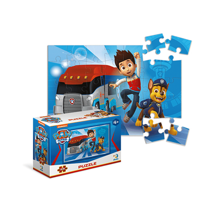 Dodo Paw Patrol Mini Puzzle Zeke Ryder &Amp; Racer 35Pcs