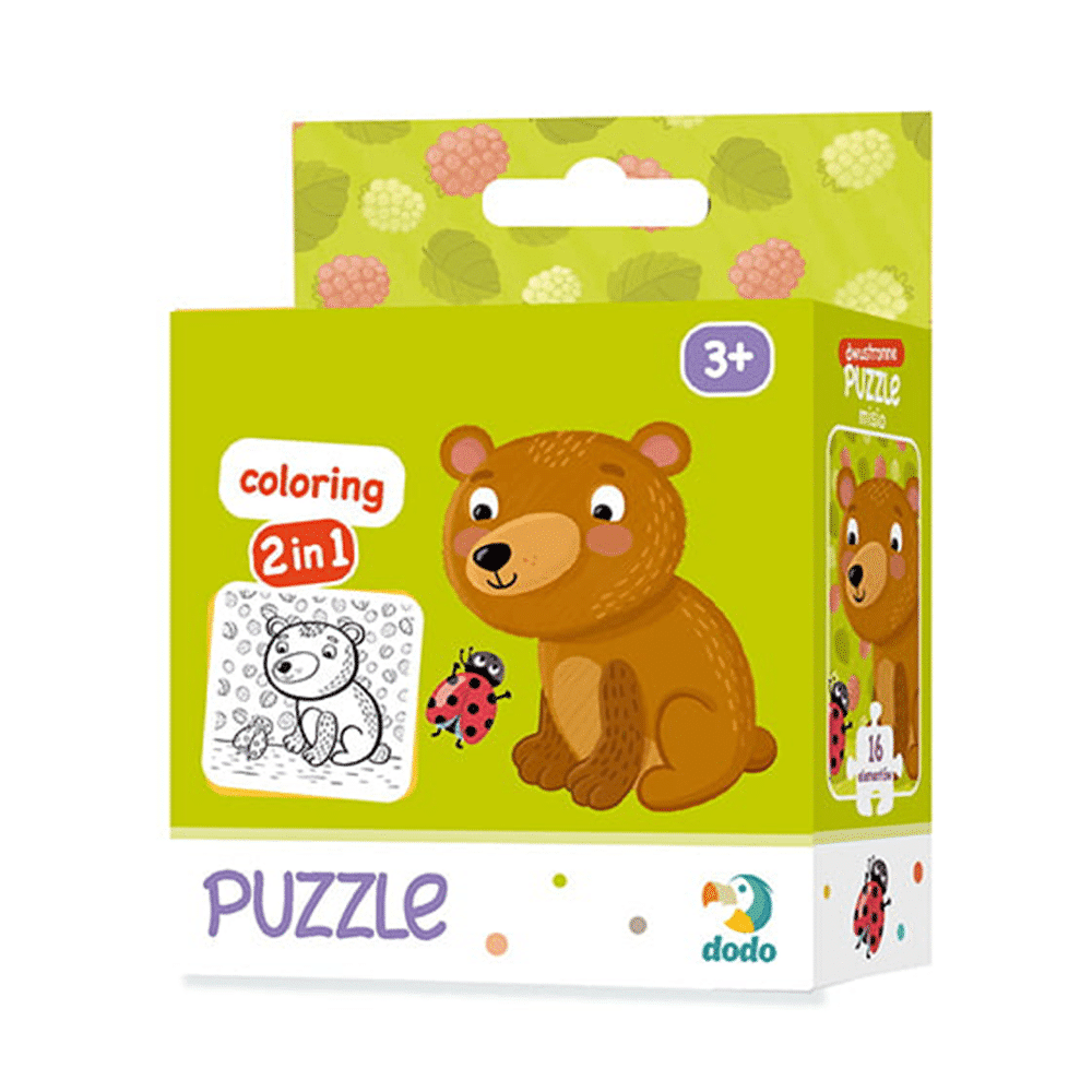 DodoDodo Coloring Puzzle Little Bear – 2 Σε 1 Παζλ/Ζωγραφια Αρκουδακι 16Pcspapell.gr