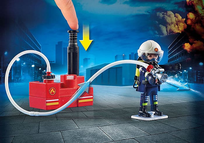 9468 Playmobil Πυροσβεστες Με Αντλια Νερου