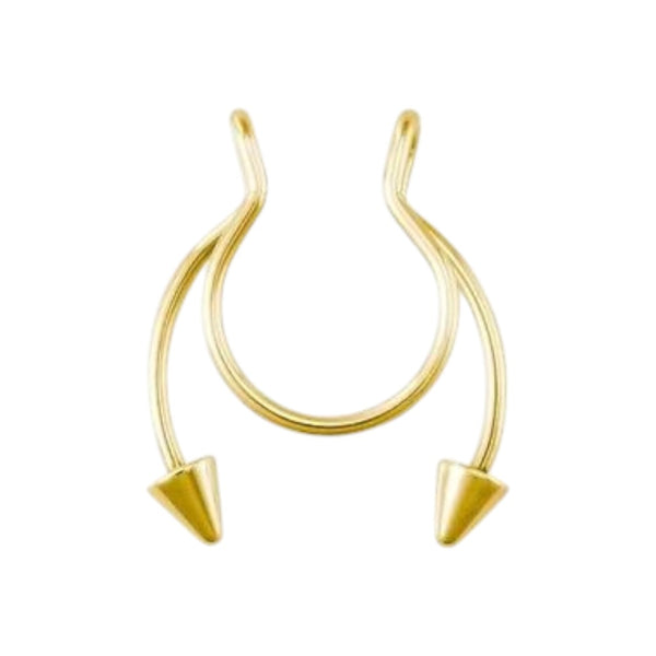 OEMFake Septum Stainless Steel Με Μυτάκια Χρυσόpapell.gr