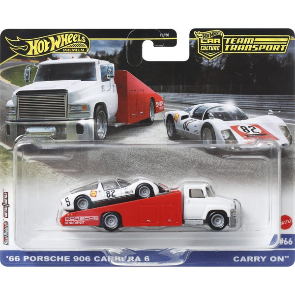 Hot Wheels Car Culture Νταλίκα Και Αυτοκίνητο: Team Transport '66 Porsche 906 Carrera 6 & Carry On