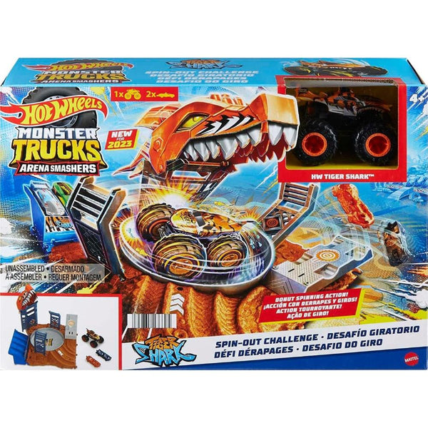 MATTELMattel Hot Wheels Monster Trucks Arena Smashers Tiger Shark Spin-Out Μεσαίαpapell.gr