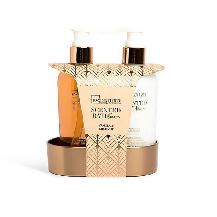 IDCIDC Institute Scented Bath Bronze Hand Care Set Vanilla & Coconut- Κρεμοσάπουνο & Κρέμα Χεριών 250+250mlpapell.gr