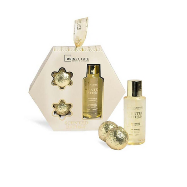 IDCIDC Scented Bath Gold Gift Set Shower Gel & Bath Fizzerspapell.gr