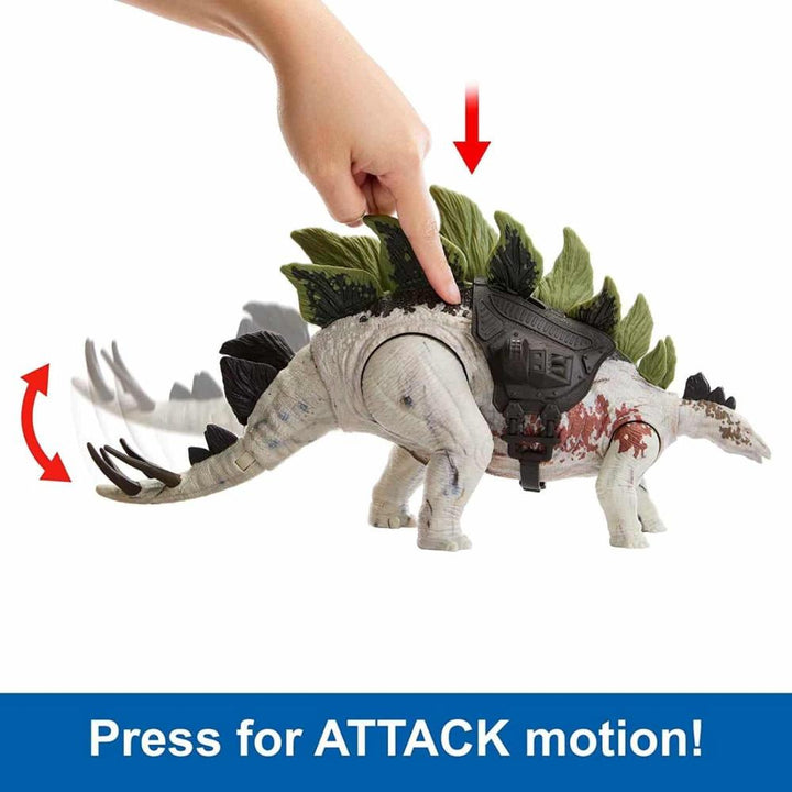 Mattel Jurassic World Dominion Dinosaur Figure Gigantic Trackers Stegosaurus Μεγαλοι Δεινοσαυροι 35 Εκ