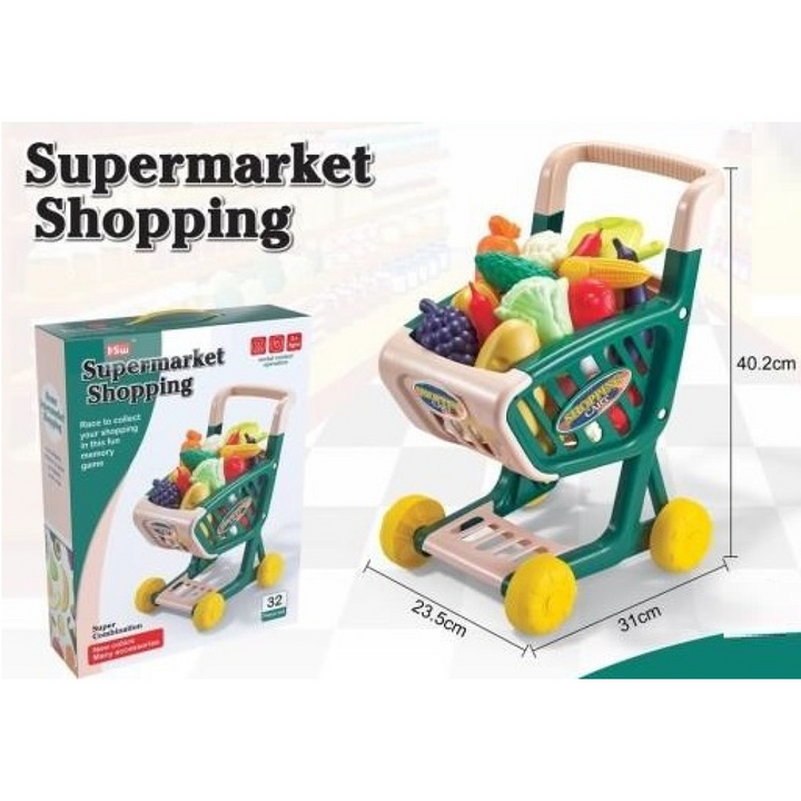 MARTIN TOYSΚαρότσι Super Market Με Φρούτα Και Λαχανικά 43X33εκpapell.gr