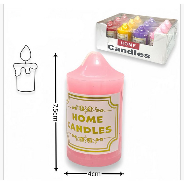 Κερί Αρωματικό Home Candles 7.5Χ4εκ 6 Χρώματα