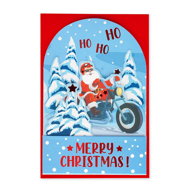 LEGAMILegami Χριστουγεννιάτικη Ευχετήρια Κάρτα Pop-Up Motorcycle Santapapell.gr